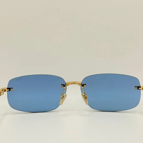 FRED FG40049U 30V Shiny Gold/Blue Sunglasses 60-14-145 NEW (Replacement Box) - Picture 11 of 16